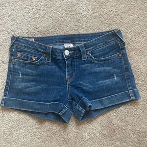 True Religion Dark Blue Women's Jean Shorts